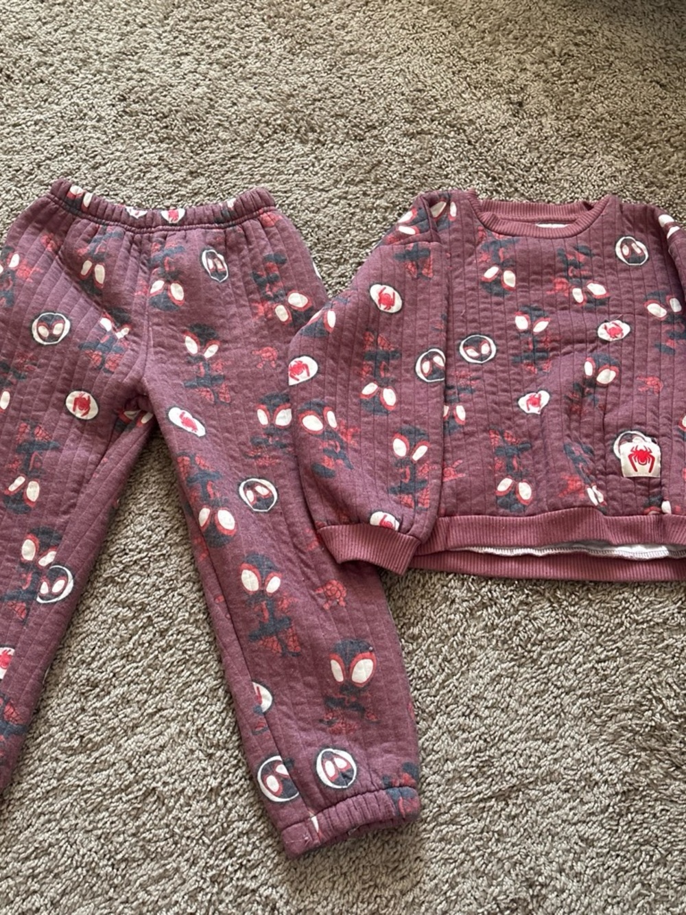 Disney Quilted Mauve Floral PJ Set